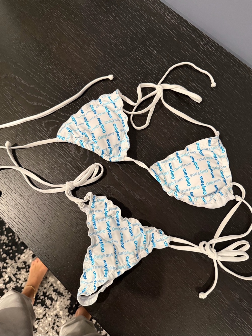 Only Fans Logo Triangle bikini Set
